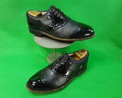 FootJoy Classics Dry Premiere Black Patent Leather Golf Shoes 10.5 D • $149.99