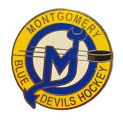 Montgomery Blue Devils Youth Hockey Lapel Pin Badge MYHA Montgomery Maryland 918 • $9.99