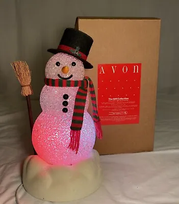 Vintage Avon  The Gift Collection  10  Chilly Sam LIGHT UP Snowman With Box • $49.99