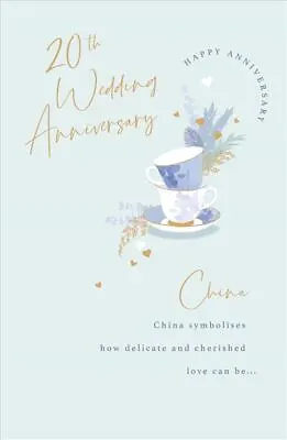 20th Wedding Anniversary Card - China Anniversary • £4.49