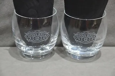 2x Chivas Regal Aged 12 Years Whisky Glass Tumbler 38cl 380ml Weighted Bottom • $36.46