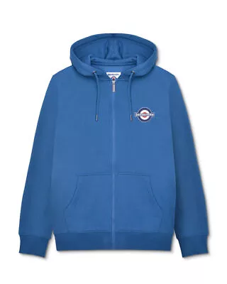 Lambretta Mens Blue Classic Target Logo Full Zip Sweat Hoodie • £28.99