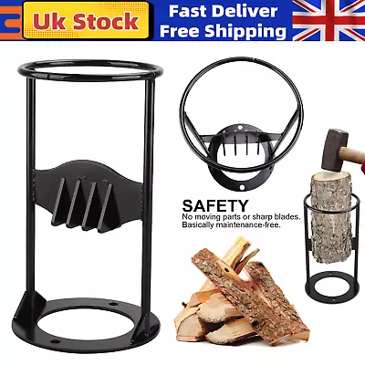 Firewood Kindling Splitter Racker Manual Log Wood Cutter Wedge Splitting Tools • £16.73