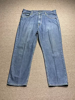Tommy Jeans Mens Size 38 Relaxed Fit Denim Pants Dark Wash 38x30 Tommy Hilfiger • $23.95