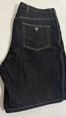 Vintage Guess Shorts Men's Size 42 Pascal 90s 39975 Jeans Black Denim Streetwear • $29.99