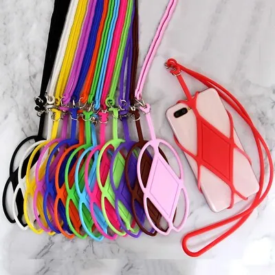 Silicone Cell Phone Strap Neck Lanyard Case Sling Necklace Cord Holder • $4.50