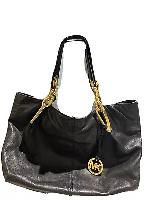 Michael Kors Fulton Black Leather Handbag • $65