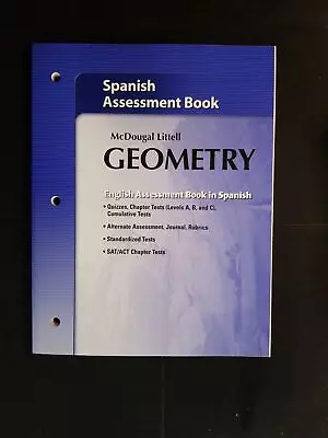 Holt McDougal Larson Geometry: Assessment Book [Spanish Edition] • $19