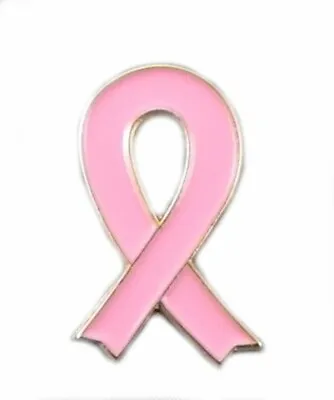 Pink Ribbon Breast Cancer Awareness Symbol Metal Enamel Pin Badge  • £2.85