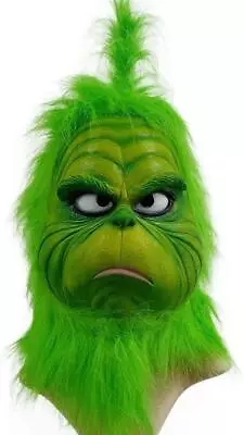 AU HOT The Grinch Mask Costume With Green Furry Fur For Christmas Cosplay Party • $36.89