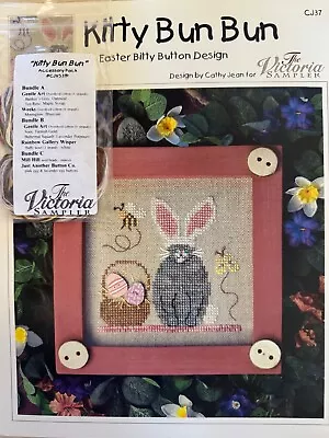 The Victoria Sampler Kitty Bun Bun Chart And Accesory Pack • $16.99