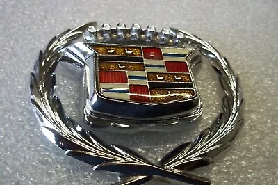$59.99 • Buy  NOS NEW  80-96 Cadillac Models CHROME Trunk Lock Swing Emblem 