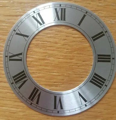 £7.95 • Buy NEW - 2 Inch Chapter Ring Clock Zone Dial Face - Silver Roman Numeral 54mm CR04