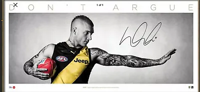 $295 • Buy DUSTIN MARTIN Richmond Tigers Hand Signed Official AFL Dont Argue Print RIEWOLDT