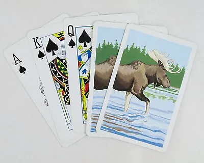 Yarmouth Maine Souvenir Playing Cards Vintage 1980s Moose Watercolor Print • $11.76