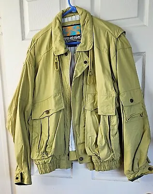 Vintage Stratojac Men's Hunting Fishing Bomber Style Field Jacket Size M Or L • $40