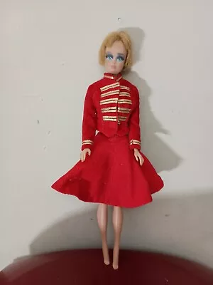 Vintage 1960’s Midge Barbie Doll 1958 1962  Short Strawberry Hair In Mod Dress • $72