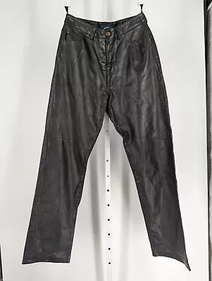 Wilke Rodriguez Vintage 90s NYC Lamb Leather Black 5 Pocket Pants 31 HighQuality • $134.99