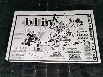 $181.69 • Buy Blink 182 Concert Flyer Mark Hoppus Tom Delonge Scott Raynor Rare OOP