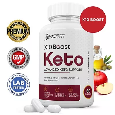 X10 Boost Keto ACV Pills 1275 MG Stronger Than Gummies Keto Support 1 Bottle • $19.95