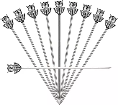 4.5'' Cocktail Stick Stainless Steel Martini Picks Reusable Metal Skewers Fruit  • $19.99