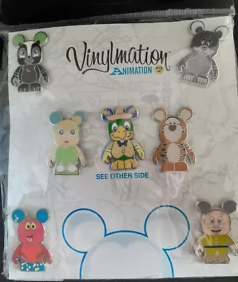 Disney Vinylmation Collector Animation #2 Pin Set (w/Jose Carioca Chaser)~EUC! • $50