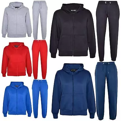 Adults Fashion Mens Plain Tracksuit Hoodie Sweatpants Casual Gents Exercise Gym • £22.99