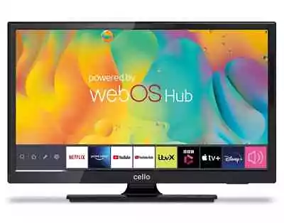 Cello 19 Inch Smart WEB OS 12v 24v TV WiFi Freeview Play Freesat CARAVAN TV • £159