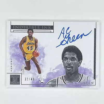 2018 Impeccable Indelible Ink A.C. Green Auto /49 #IN-ACG Los Angeles Lakers • $29.97