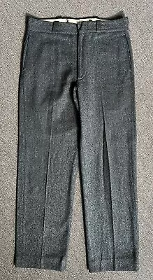 Vtg 70s LL Bean Pants Mens Black/ Dark Grey Heavy Wool Hunting Outdoor Field • $100