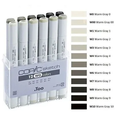 Copic Sketch Set-WG(Warm Gray) Markers - 12 Pieces • $69.99