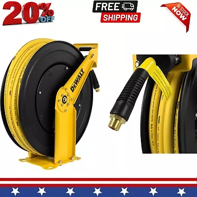 Double Arm Hose Reel With 1/2 X50' Premium Rubber Hose Flexible In Cold Weather • $205.81