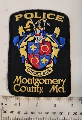 MD Montgomery County Maryland Police Shoulder Patch Uniform Takeoff Used FS • $4