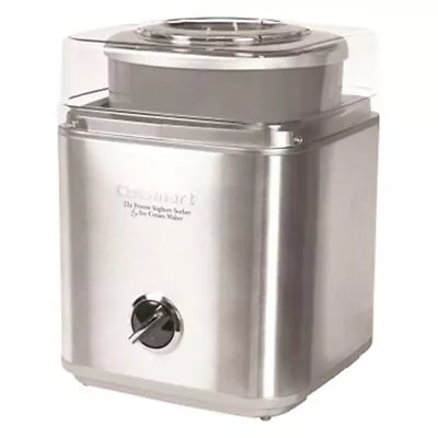 Cuisinart - Frozen Yoghurt/Ice Cream Maker 2Ltr Brushed Stainless Steel • $159