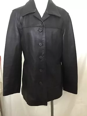 Oakwood Classic Women's Black Leather Jacket Size M • £24.13