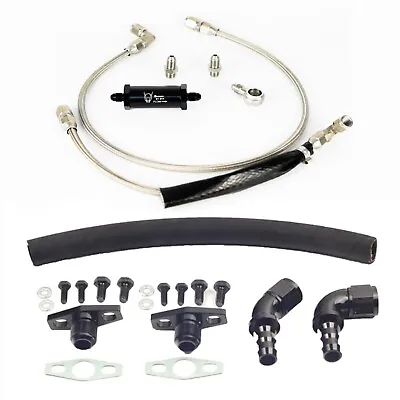 DPP Turbo Oil Drain Oil Feed Line Kit For Ford Falcon Barra XR6 G6E BA/BF/FG FPV • $229.50