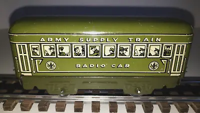 Marx 6  4 Wheel Army Supply Train Radio Car 557M • $85