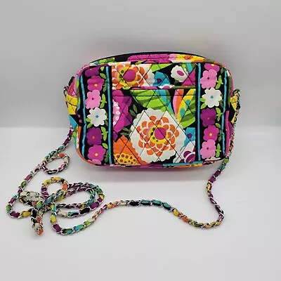 Beautiful! Vera Bradley Mini Purse Chain/fabric Strap Vibrant Colors Cotton • $21.45