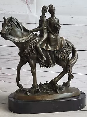 Artistic Celebration Milo's Wedding Sculpture Bride And Groom On Horseback • $174.50