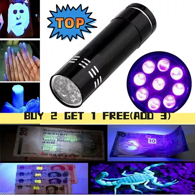 UV Black Light Torch Ultra Violet Gas Leak Forensic Blood Urine Detector NEW • £1.89