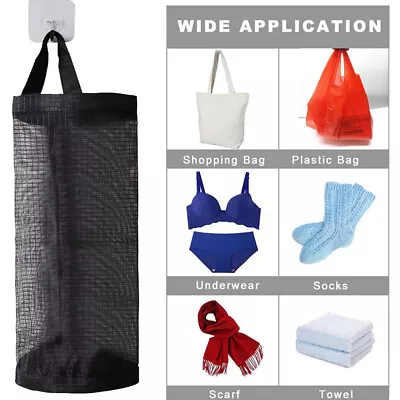 Hanging Holder Tash Mesh Storage Organizer Garbage Bags Plastic Bag Dispenser AU • $4.81