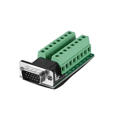 D-sub DB15 Break Out Board Connector 15 Pin 3-row Male Port Solderless • £7.51