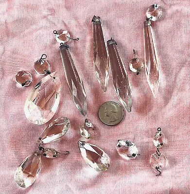 Lot Of Assorted Crystals For Chandelier Lamp Parts Vintage • $10