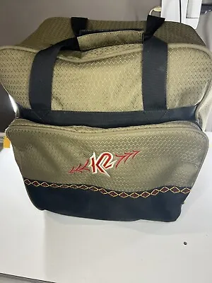 K2 Vintage Ski Boot Bag Ski Accessories Pack Carry On Zip Tan Red Gold • $35