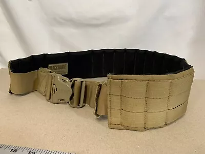 Blackhawk Coyote Tan Padded Patrol Belt 29805 Molle Strike Webbing Adj 28 -40  • $16.99