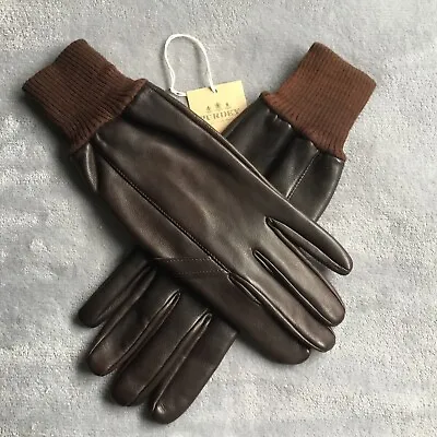 Purdey Mens Dark Brown Shooting Gloves Left Trigger  11 Super Soft Quality Tag • £119.95