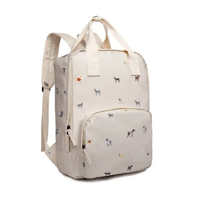 £7.99 • Buy 'Dogs In Jumpers' Print Laptop School Backpack Girls Boys Rucksack Shoulder Bag