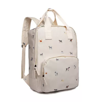 'Dogs In Jumpers' Print Laptop School Backpack Girls Boys Rucksack Shoulder Bag • £7.99