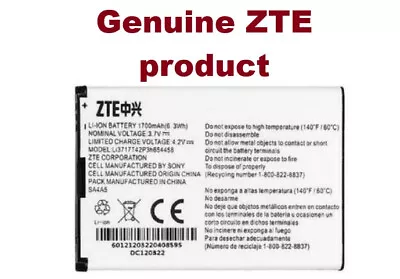 AUTHENTIC OEM  ZTE Li3717T42P3h654458 Battery For Verizon Router & Hotspot 890L • $16.99