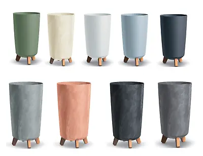 Round Gracia Style Planter With Legs Tall Plant Pot Indoor Outdoor Garden Decor • £15.99